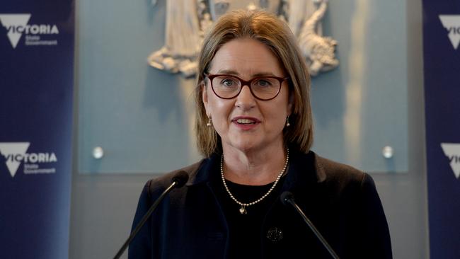 Victorian Premier Jacinta Allan at the launch of the state’s Economic Growth Statement. Picture: Andrew Henshaw.