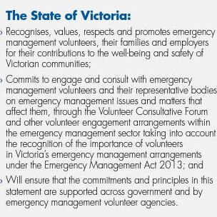 Emergency Management Volunteers Statement clause committing to forming the Volunteer Consultative Forum