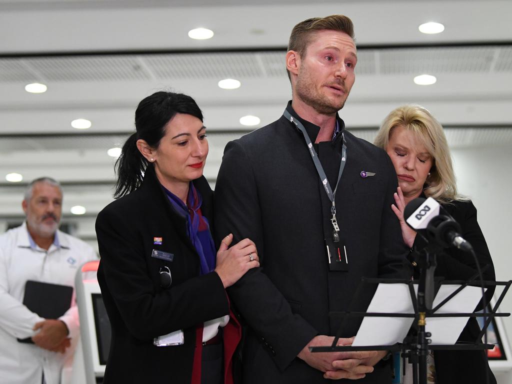 An emotional Tony Smith speaks out. Picture: James Ross/AAP