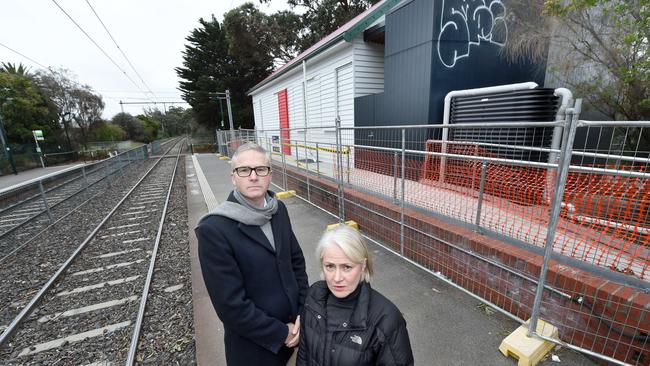 Kate and Richard Anstee want to return to Mart 103 Cafe at Middle Park station. Picture: Tony Gough