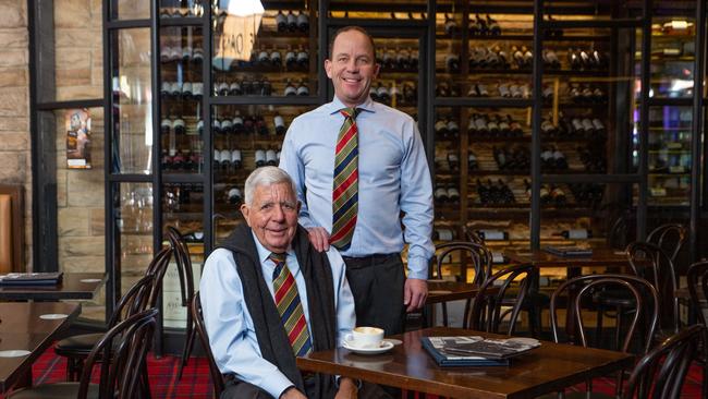 Andrew Thomas and his father David at The Oaks, which was sold in 2022.