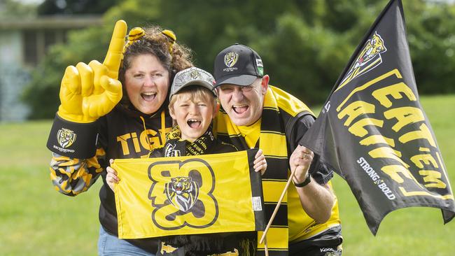 Nikki Egan with her son Murray and husband Gerard. Picture: Rob Leeson