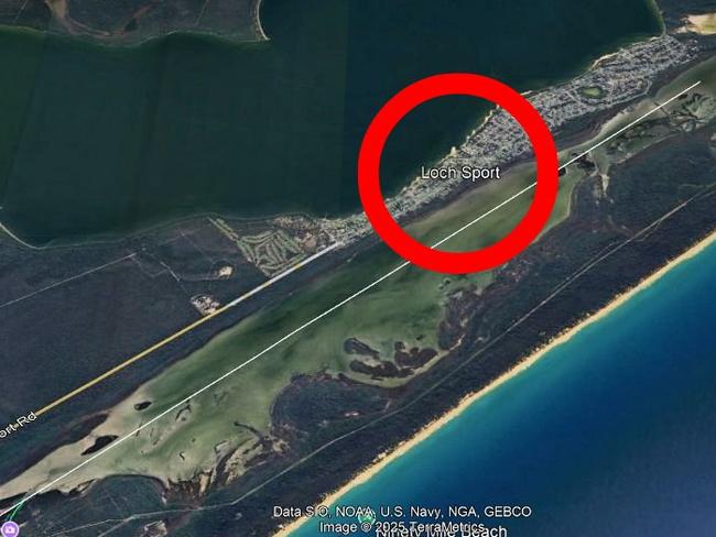 The small town of Loch Sport, Victoria is facing a problem with rising sea levels. Picture: Google Earth