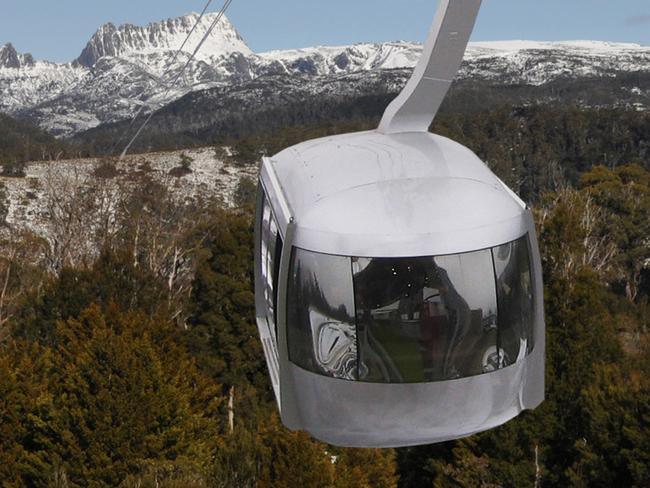 Artist impressions of Cradle Mountain Master Plan- the proposed cable car. Picture: Cumulus Studio