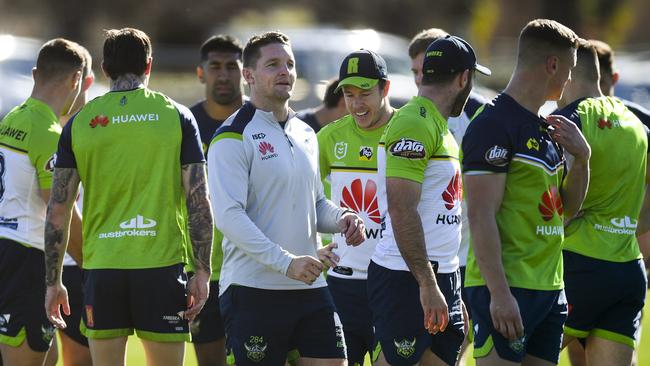 The Raiders are used to the Canberra cold but have three trips to the humidity of Queensland in the opening rounds. Picture: AAP Image/Lukas Coch.