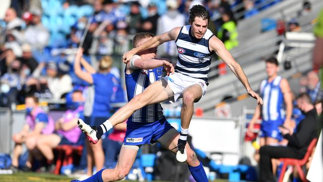 North Melbourne will be vying to snap their losing streak against Geelong in their two clashes this year. Picture: Getty Images