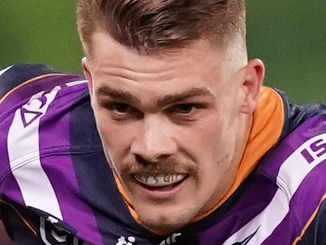 Ryan Papenhuyzen of the Melbourne Storm runs with the ball during the Round 25 NRL match between the Melbourne Storm and the North Queensland Cowboys at AAMI Park in Melbourne, Friday, September 6, 2019. (AAP Image/Scott Barbour) NO ARCHIVING, EDITORIAL USE ONLY