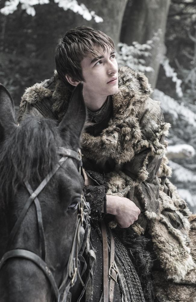 Bran Stark, played by Isaac Hempstead Wright knows Jon Snow’s true parentage. Image: Foxtel.