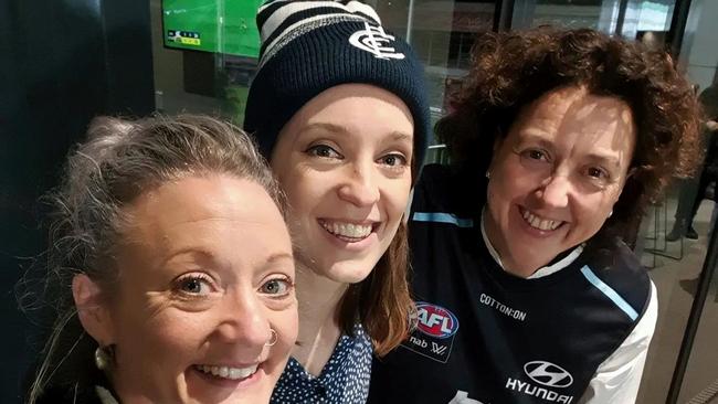 Monique Ryan, right, with Sally Rugg, centre, and Felicity Jane. Picture: Instagram