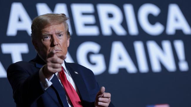 Republican presidential candidate Donald Trump gave a statement on Navalny that was all about the US. (Photo by WIN MCNAMEE / GETTY IMAGES NORTH AMERICA / Getty Images via AFP)