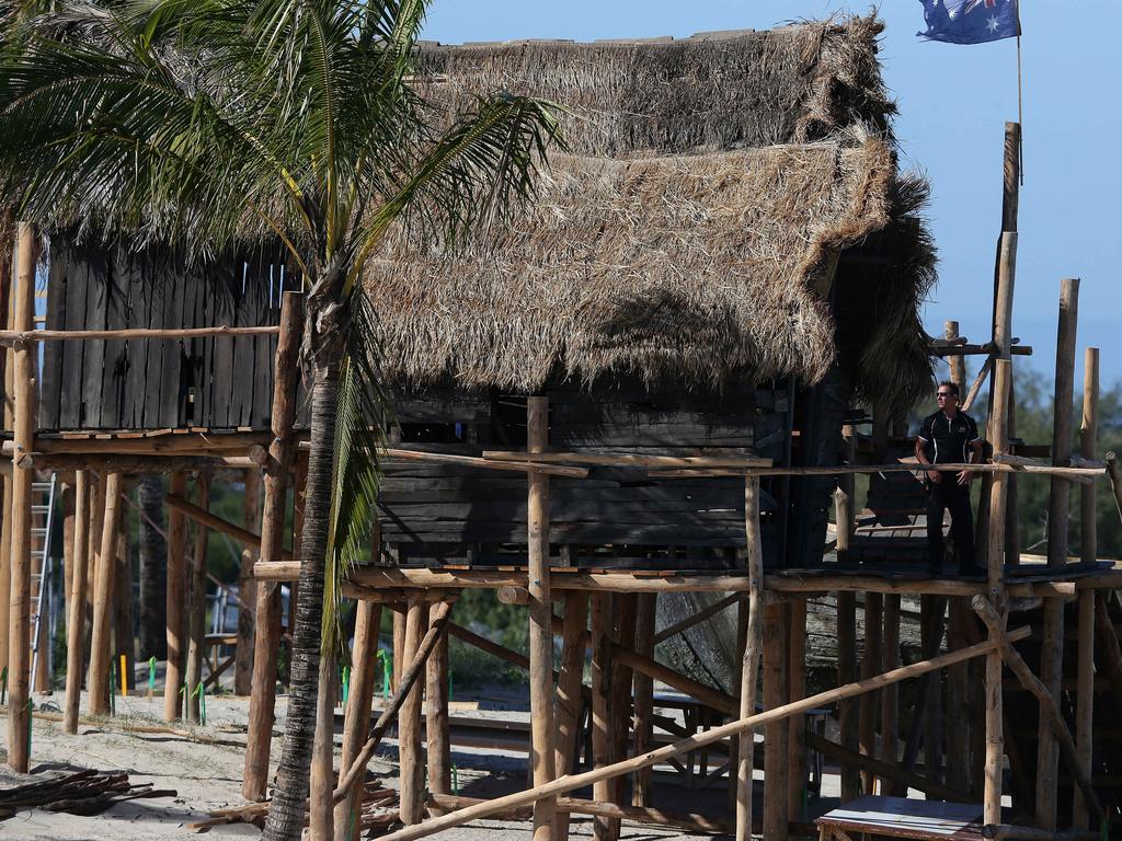 The new set for Johnny Depp's latest Pirates movie is still empty except for a security guard on the Gold Coast. Adam Head