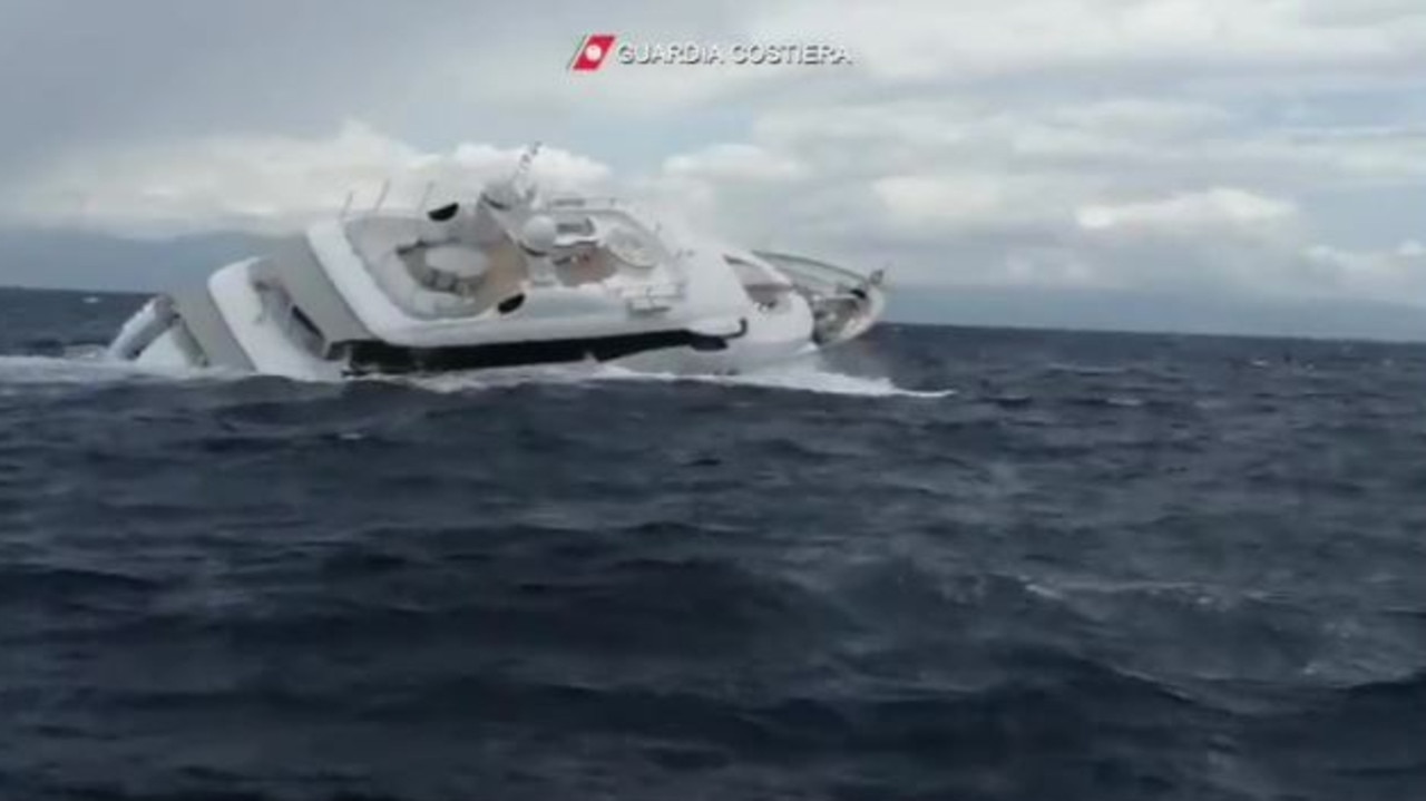 A tugboat was not able to save the ship due to bad weather conditions. Picture: guardiacostiera