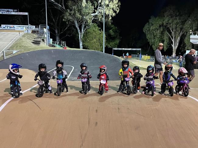 Mini Wheelers lining up at Walkerston's BMX track. Picture: Mackay and District BMX Inc Facebook