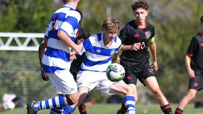 GPS First XI football between Terrace and Nudgee College. Saturday May 6, 2023. Picture, John Gass