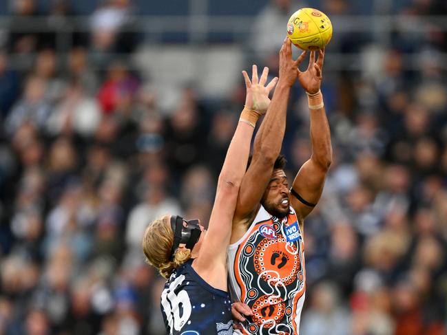 Idun was one of the best for the Giants in their big win last year over the Cats. Picture: Morgan Hancock/AFL Photos/via Getty Images