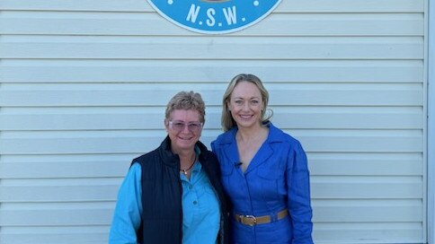 Coffs Harbour Country Women's Association President Jodie Williams and TV personality Shelley Craft at the Coffs Harbour CWA for the Healthy Ageing Roadshow on July 31, 2024.