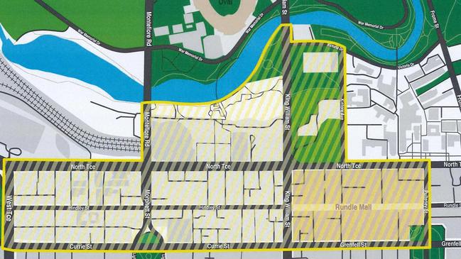 A map of the declared public precinct. Picture: state government