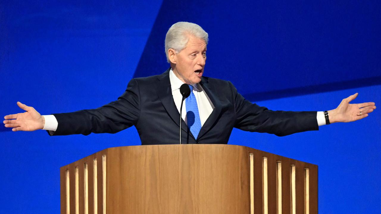 Bill Clinton speaks to the convention. Picture: AFP.