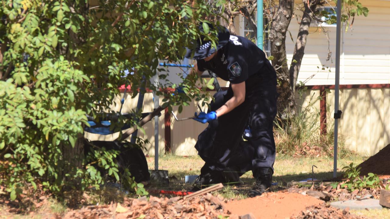 At the Crime Scene on Burbank Street/Inverai Road Chinchilla.