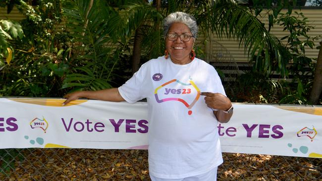 Aboriginal Elder Florence Onus at Hermit Park State School. Picture: Evan Morgan