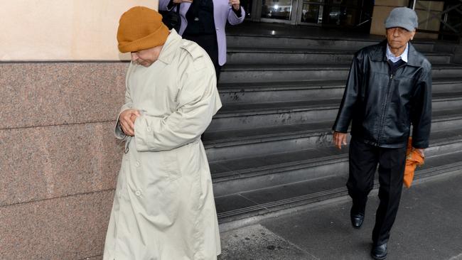 Naotunne Vijitha leaves the Melbourne Magistrates’ Court. Picture: Andrew Henshaw