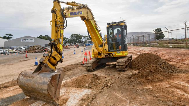 The sluggish dwelling approvals data pointed to continued weakness in Australia’s home building pipeline. Picture: NCA NewsWire / Brenton Edwards