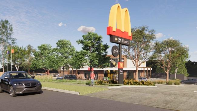 A render of the proposed Mount Evelyn McDonald's.