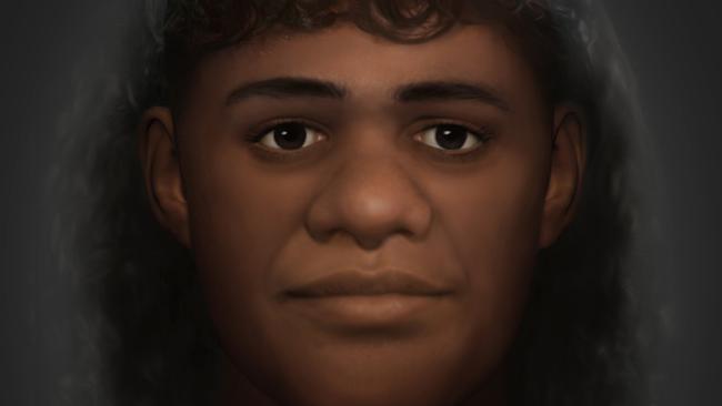 NT Police have release a cranial facial reconstruction of a young Aboriginal woman whose remains were discovered in dense bushland at Leanyer on May 27, 1987.