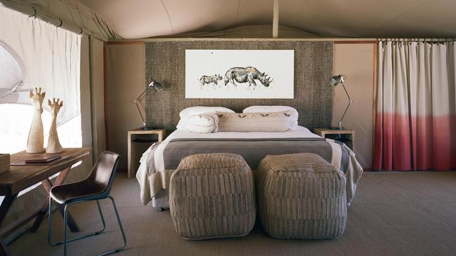 One of the tents at Hoanib Valley Camp.