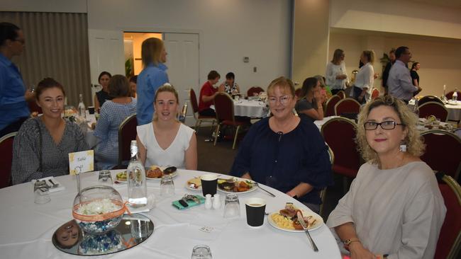 Lindsay McKay, Brittany Irwin, Catherine Ole and Minette Johnstone at Zonta Roma's International Women's Day Breakfast 2023. Picture: Chloe Cufflin.