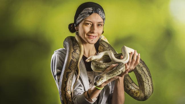 Thalia Pennisi has a passion for exotic pets. Picture: Rob Leeson