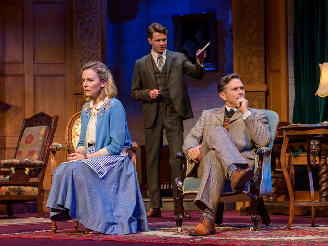 Hannah Fredericksen, TImothy Walker, Alex Rathgeber in The Mousetrap.