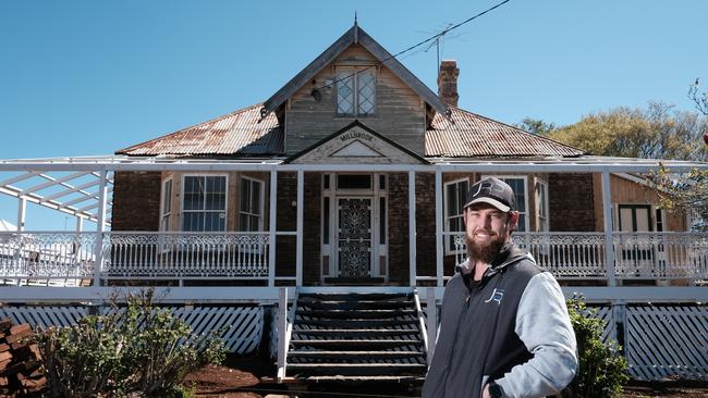 Josh Poynter, JRP Building, out the front of historic Millbrook home. JRP is handling the renovation of the heritage-listed 1860s Toowoomba home in Phillip St, Toowoomba City.