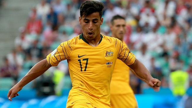 Daniel Arzani in action during the 2018 World Cup in Russia. Picture: Toby Zerna