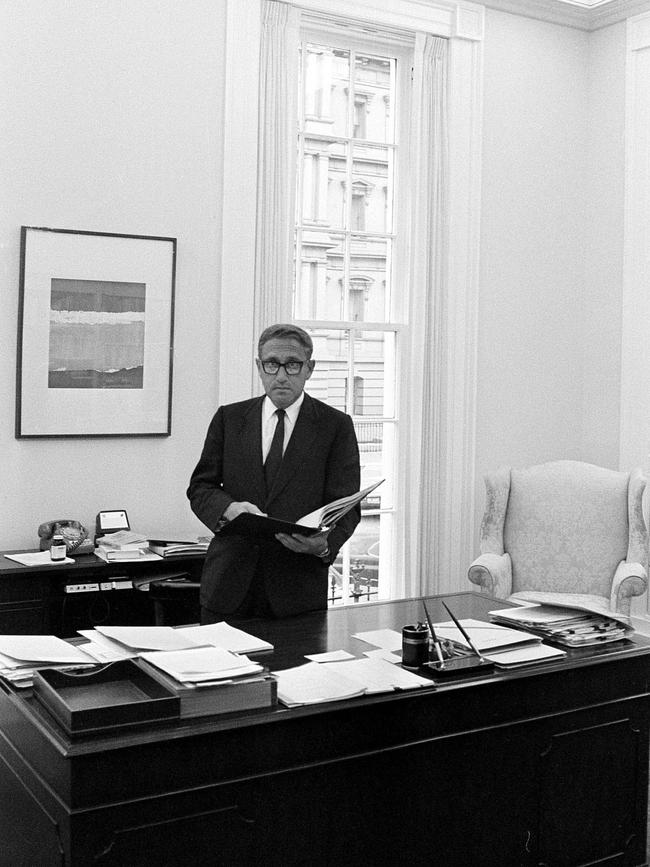 Kissinger in his White House office.