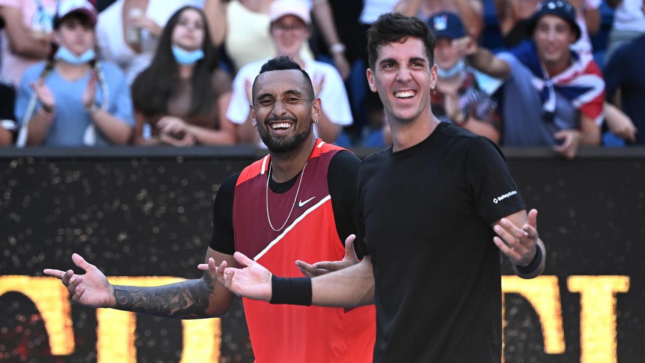 The Aussie besties say they are more focused on creating a show and having fun than their doubles success. Picture: Quinn Rooney/Getty Images