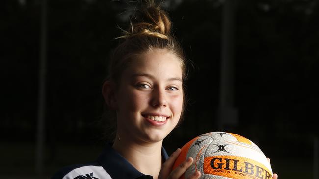 Britney Archer has made the under-15 Australian netball side. Picture: David Swift