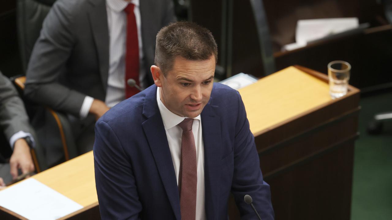 Dean Winter Labor leader. First sitting day for the House of Assembly in the Tasmanian parliament for 2025. Picture: Nikki Davis-Jones