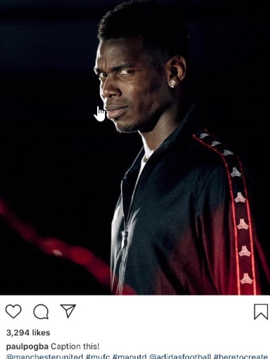 Paul Pogba's contentious social media posting.