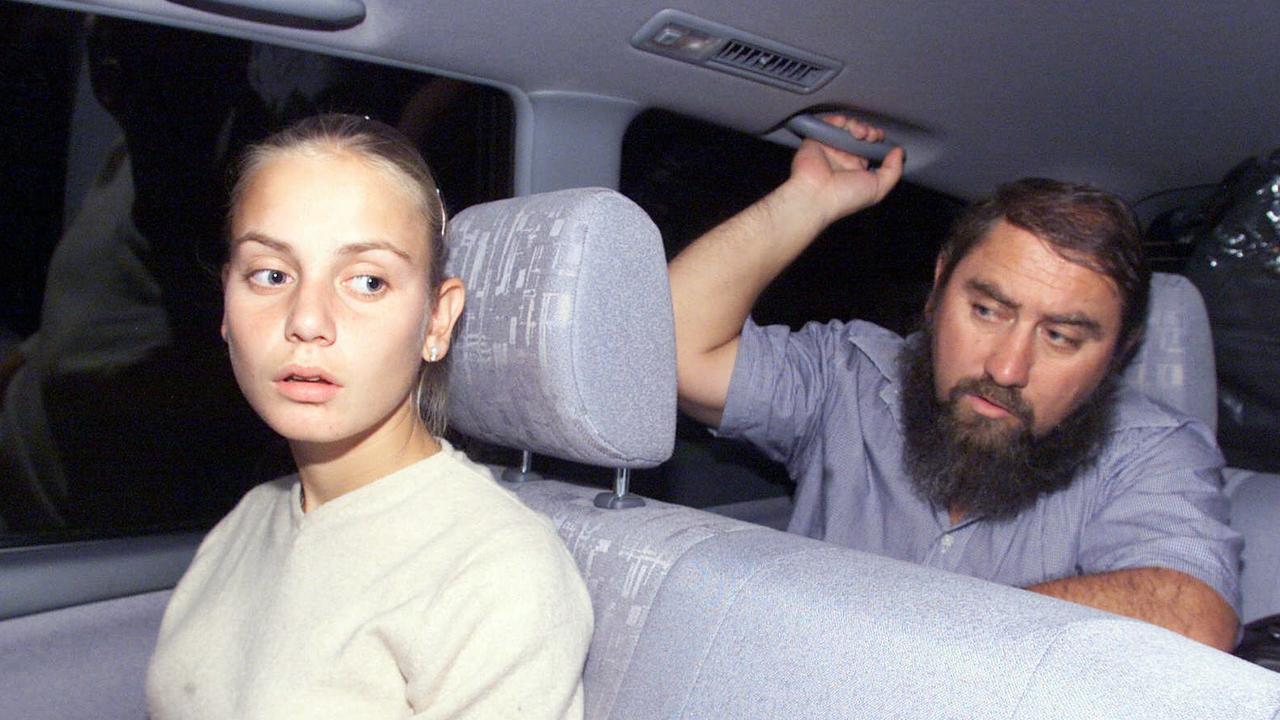 Jelena Dokic and father Damir in car after the 2000 US Open. Photo: Glenn Hampson.