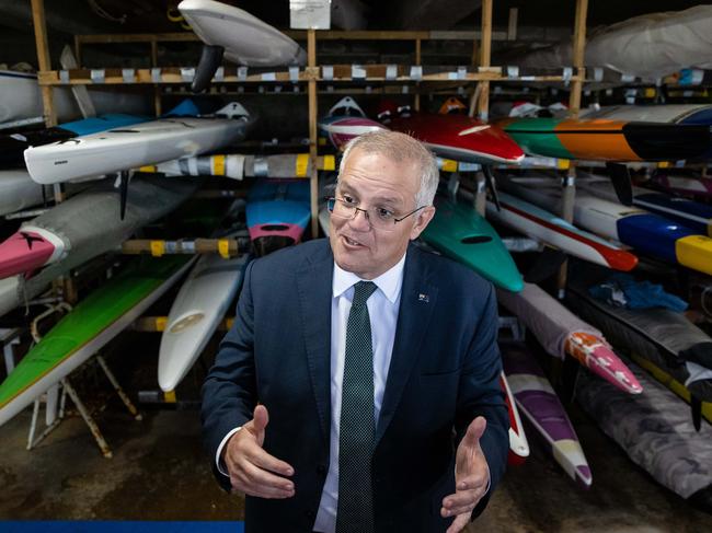 Mr Morrison at the Torquay Surf Life Saving. Picture: Jason Edwards