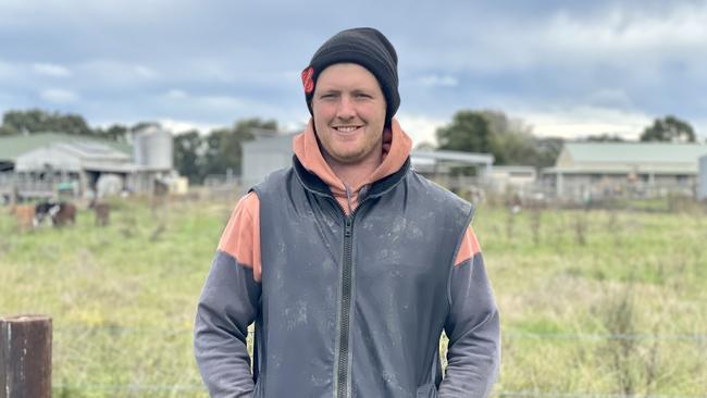 Liam Allan, a Terang share farmer.