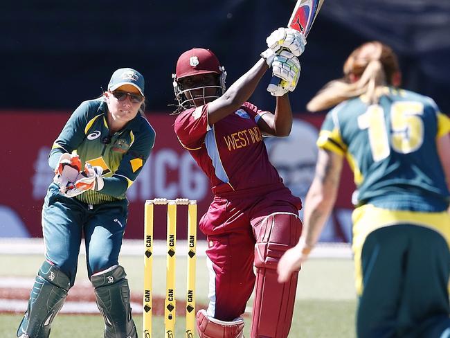 Stafanie Taylor in action for the West Indies against Australia in 2014. Picture: WAYNE LUDBEY