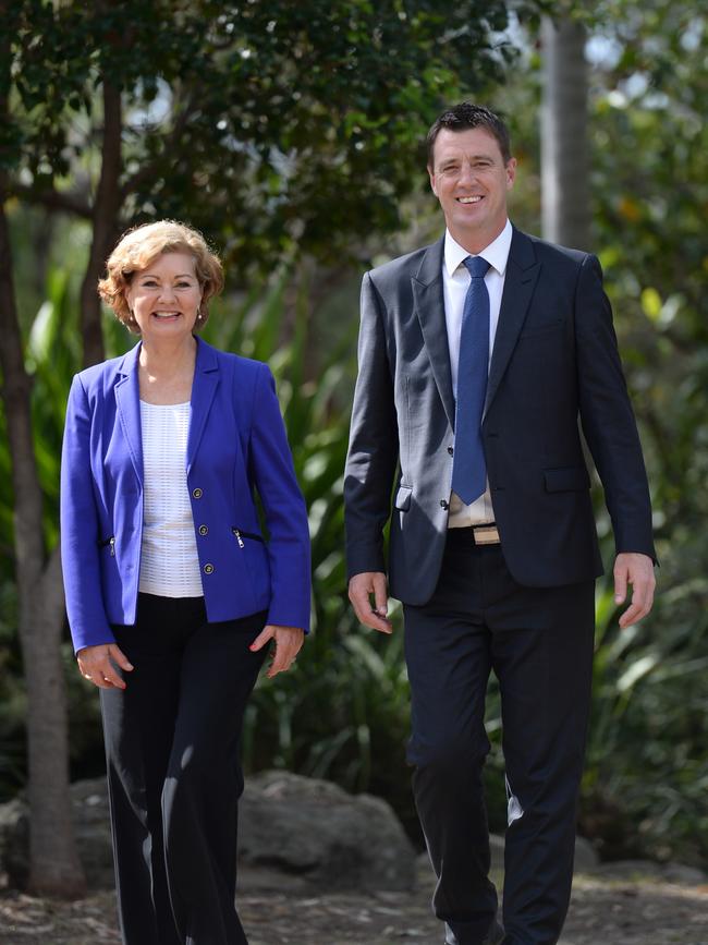 Northern Beaches Mayor Michael Regan and Deputy Mayor Candy Bingham. Picture: Jeremy Piper