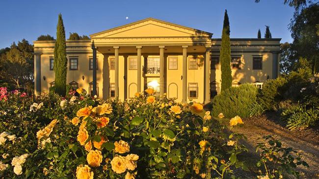 Roses in bloom in the 9ha garden at Chateau Barossa. Picture: Getty Images