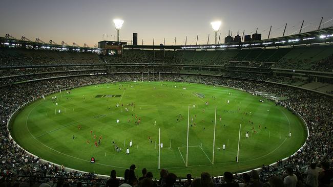 An AFL match at the Melbourne Cricket Ground. Picture: Lachlan Cunningham