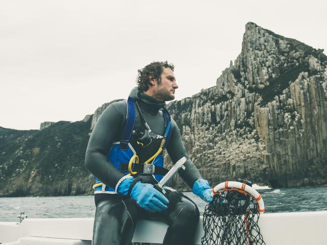 A day in the life of abalone diver James Polanowski. Picture: STUART GIBSON