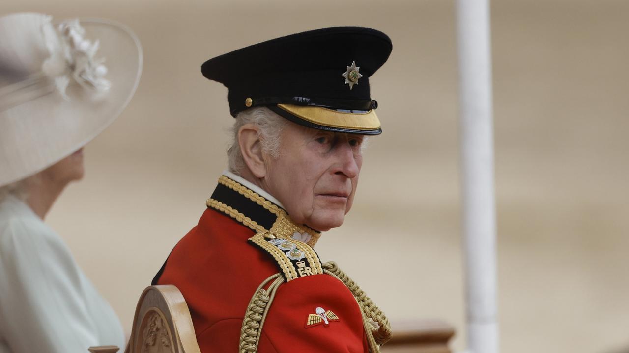 King Charles III during Trooping the Colour at Horse Guards Parade on June 15, 2024 in London, England. Picture: John Phillips/Getty Images.