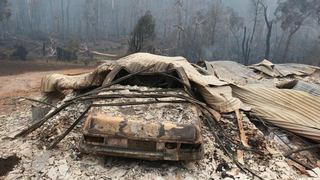 The township of Marysville in the aftermath of the Black Saturday bushfires in 2009. File picture.