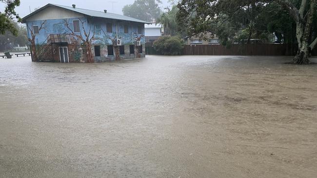 Buildings have flooded and swift water rescues have been performed in Southport. Picture: Andrew Potts.